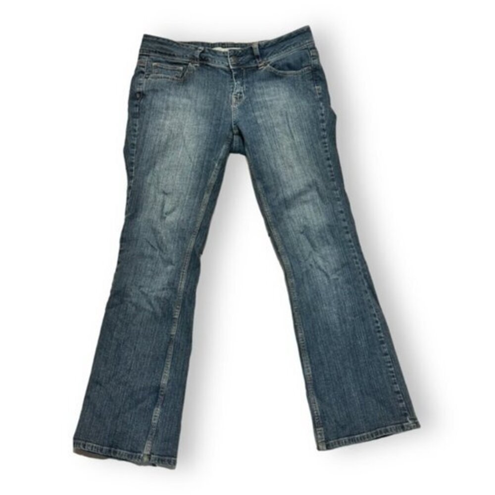 Women’s y2k 8P Mix It Jeans Stretch Petite Dark Rinse Boot Cut Jeans